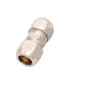 IkErna Raccord de Tube À Compression 4 Mm, 6 Mm, 8 Mm, 10 Mm, 12 Mm, 1 Jeu de Joints Doubles En Laiton, Écrou de Blocage Double Droit/Od Tube 6Mm To 12Mm/ Size