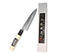 Ikeuti Couteau d'office Japonais Artisanal Tsutsumi lame martelée Forgé main 15cm (4 Tailles Disponibles)