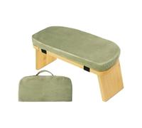 IKFGTJRE Banc de Méditation Banc de méditation en Bois, Chaise Pliante Ergonomique avec Coussin, Tabouret à Genoux Portable Robuste for Yoga Salon(Green A)