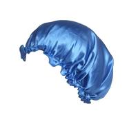IKFGTJRE Bonnet en Soie Bonnets de soins capillaires à bande élastique for femmes, couleur unie, Bonnet nuit en Satin, couverture, douche, accessoires Pour les femmes(Deep Blue)