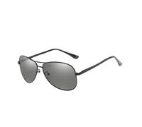 IKFGTJRE Lunette de Soleil Lunettes de soleil photochromiques for hommes et femmes, polarisées, Vintage, for la conduite, changement de couleur, Vision de jour et de nuit, UV400(01BLACK-PHOTOCHROMIC)
