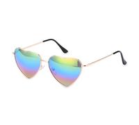 IKFGTJRE Lunette de Soleil Lunettes De soleil Vintage en forme De cœur for femmes, verres De soleil dégradés De couleur bonbon, lunettes d'extérieur, De fête Oculos De Sol(C08)