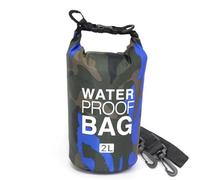 IKFGTJRE Sac Étanche Imperméable Sac étanche Portable Camouflage for Rafting, plongée, Natation, Trekking, 2/5/10/15/20/30 L, revêtement PVC(2L Blue)