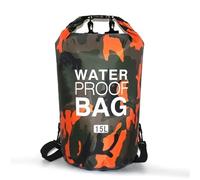 IKFGTJRE Sac Étanche Imperméable Sac étanche Portable Camouflage for Rafting, plongée, Natation, Trekking, 2/5/10/15/20/30 L, revêtement PVC(15L Orange)