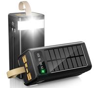 IKHDCYH 90000mAh Solar Charger 35W Rapide sans Fil Camping Voyage | Haute capacité, résistant à l'eau, avec lampe de poche intégrée, compatible tous appareils électroniques
