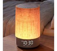 IKHDCYH Réveil Lumineux Simulateur d'Aube 2 Alarme 7 Couleurs Snooze Radio | Design fluorescent, 20 niveaux de luminosité, 7 bruits blancs, simulation crépuscule pour dormir, adapté pour chambre