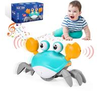 iKidiki Crabe Qui Marche Bebe, Jouet Garcon 1 2 3 4 Ans Jouet Montessori Bebe 6-12 Mois Cadeau Enfant 1 2 3 4 Ans Fille Crabe Jouet Bebe 1 2 3 4 Ans Jeu Exterieur Enfant 1 2 3 4 Ans Jouets Musicaux