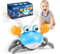 iKidiki Jouet Enfant 1 2 3 4 Ans, Crabe Qui Marche Bebe Cadeau Garcon 1 2 3 4 Ans Jouet Montessori Bebe 6-12 Mois Crabe Jouet Bebe 1 2 3 4 Ans Jeu Educatif 1 2 3 4 Ans Cadeau Bébé Jouets Musicaux