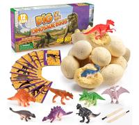 iKidiki Jouet Enfant 3 4 5 6 7 8 Ans Garcon, Cadeau Garcon 3-8 Ans Oeuf Dinosaure Figurine Dinosaure Cadeaux de Pâques