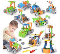 iKidiki Jouet Garcon 5 6 7 8 9 10 Ans, Jeu de Construction Camion Enfant Fille Cadeau 5 6 7 8 9 10 Ans Jouet Enfants 5-12 an Garcon Voiture Enfant Jeux Construction 4 5 6 7 8 9 10 Anniversaire