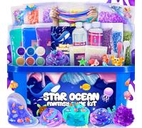 iKidiki Slime Galaxy Kit - Jouet Fille et Garcon 6-12 Ans - Activite Manuelle Fluffy Enfant - Cadeau