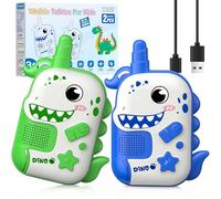 iKidiki Talkie Walkie Enfants Rechargeable, Jouet Garcon 3 4 5 6 7 8 Ans Dinosaure Toki Walki Cadeau Garcon 3-8 Ans Jouet Enfant 3-8 Ans Garçon Idée Cadeau Anniversaire Radio Enfant Jeux d'extérieur