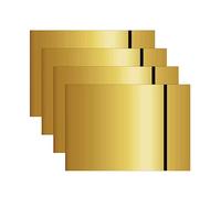 IKIER Lot de 4 plaques en plastique double couleur, 20 x 30 cm, couleur métallique, ABS, plaques acryliques, verre acrylique, pour gravure laser, découpage, artisanat et bricolage, doré miroir noir