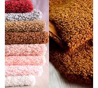 IKIID Tissu de doublure polaire sherpa bouclée 160 x 100 cm en peau d'agneau avec doublure thermique pour arrière-plan, artisanat, écharpe, couture, coussins de siège (couleur : 13 blanc)