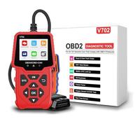 iKiKin Professionnel OBD2 Diagnostic & Moteur Scanner avec compatibilité Universelle pour Tous Les véhicules OBDII/EOBD Lecteur de Code Premium avec des Analyse de données en Temps réel (Rouge)