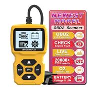 iKiKin Scanner OBD2 pour véhicules à essence et diesel - Lecture/effacement des codes d'erreur - Vérifiez la réinitialisation du voyant moteur et le flux de données en direct Kompa