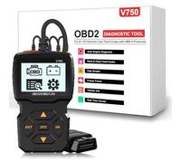 iKiKin Scanner OBD2 pour Voiture Auto OBD2，Scanner OBD2 EOBD Lecteur de Code d'Erreur Moteur avec Définition DTC, Détection de Tension et Surveillance dans Le Scanner OBDII de Voiture（Noir）