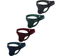 iKingsky String sous-vêtements Haute élasticité Homme Tanga Respirants pour Homme avec Dos en T (M, Pack de 4)