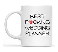 IKJHG Cadeau amusant pour planificateur de mariage, tasse « Best Wedding Planner Ever », cadeau amusant pour planificateur de mariage, tasse blanche de 325 ml