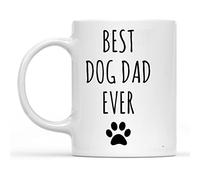 IKJHG Mug avec inscription « Best Dog Dad Ever », cadeau pour papa en fourrure, tasse amusante pour la fête des pères, tasse à café pour la fête des pères, 325 ml