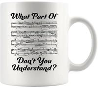 IKJHG Tasse à café humoristique avec inscription « What Part of Don'T You Understand Music Teacher » (blanc, 325 ml)