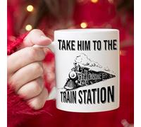 IKJHG Yellowstone Dutton Ranch Tasse à café avec inscription « Take Him to the Train Station » 325 ml