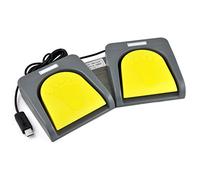 iKKEGOL Pédale de contrôle USB double 2 pieds pour jeu vidéo personnalisé PC clavier multimédia clé gratuite HID