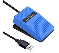 iKKEGOL Pédale numérique optique USB mise à niveau 2023, contrôle de jeu à un seul pied USB, bouton de commande programmable pour jeu vidéo, pousser pour parler, transcription HID