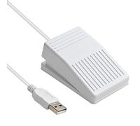 iKKEGOL [Pédale USB 2023 améliorée - Commutateur à pédale optique entièrement silencieux - Pas de sensation tactile - Appuyez rapidement - Programmable - Pédale de jeu sur PC - Contrôle unique -