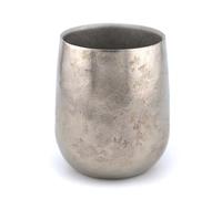 IKKO Gobelet en titane de 240 ml (argenté) - Gobelet à double paroi de qualité supérieure - Titane pur - Sans goût - Design intemporel - Pour café, thé, cocktails et usage quotidien