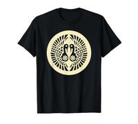 Ikko Ikki Japon Mon Oriental Vintage Jaune Pâle T-Shirt Graphique avec Valeur