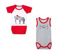 IKKS Underwear Safari Body, Rouge (Rouge), 3-6 Mois (Taille Fabricant: 3M) Bébé garçon