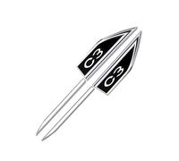 ikleu 2 pcs Auto Emblème Logo, pour Citroen c3 côté Emblèmes Sticker Style décorer décalcomanies Décoration Accessoires,A/Black