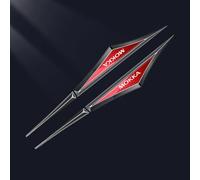 ikleu 2 pcs Auto Emblème Logo, pour Opel Mokka côté Emblèmes Sticker Style décorer décalcomanies Décoration Accessoires,C/Red Black