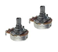 IKN 2 pièces pleine taille B500K potentiomètre conique linéaire Pots de contrôle du Volume de tonalité de guitare avec baïonnette L15mm arbre fendu moleté court