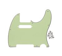 FLEOR 8 Trous 3 Plis Vert Menthe TL Pickguard Plaque de Protection de Trou de Cou à Bobine Simple avec vis de Montage pour Remplacement de Plaque de TL Te Standard américain/Mexicain