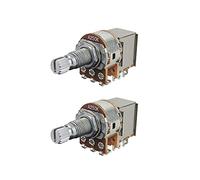 IKN A250K Potentiomètres Push Pull Pots Cône Audio 18mm Long Arbre Fendu pour Pièces de Commutateur de Commande de Guitare Électrique, Lot de 2