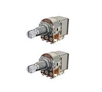 IKN B250K potentiomètres push pull Pots coniques linéaires 18mm Long arbre fendu pour pièces de commutateur de commande de guitare électrique, lot de 2