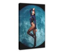 IKNBQIZH Poster sur toile Dua Lipa Future Nostalgia - Édition au clair de lune - Décoration pour chambre à coucher, bureau, cadeau - 60 x 90 cm