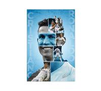 IKNBQIZH Poster sur toile représentant le joueur de football Cristiano Ronaldo (9) - Décoration pour chambre à coucher, bureau, chambre - 60 x 90 cm