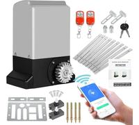 Ikodm 370W Motorisation Portail Coulissant max 800KG, Moteur Électrique de Portail Automatique avec 2 Télécommandes et Contrôle APP with 4M crémaillères for Garden, Garage Door