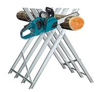 Ikodm Chevalet de sciage, Support de Scierie Pliable pour le Sciage des Grumes, galvanisé tronçonneuse Charge maximale 150 kg,81 x 80 x 80 cm, argenté