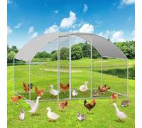 Ikodm Enclos pour poulaillers - 3 x 2 x 2 m - Avec porte et verrou - Tissu Oxford imperméable - Pour poules et petits animaux - Enclos pour petits animaux avec filet