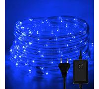 Ikodm Guirlande Lumineuse 20m,Guirlande Lumineuse Tube 480 LED 8 Modes, Tube lumineux à LED Guirlande Lumineuse Noël pour Jardin, Terrasse,Arbre,Patio,Chambre(BLEU