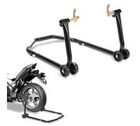 Ikodm Support de montage pour moto - Béquille arrière pour moto - Dispositif de levage - Largeur réglable - Travaux d'entretien et de montage pour motos jusqu'à 300 kg - Noir