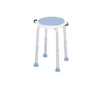 Ikodm Tabouret de douche, pivotant à 360 °, réglable en hauteur, aide à la douche, siège/chaise de salle de bain, antidérapant, en aluminium et plastique, pour personnes âgées, femmes enceintes
