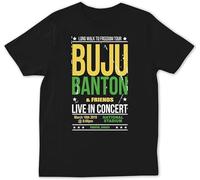 IKOKO Buju Banton Shir Long Walk to Freedom Mark Anthony Myrie Ragga Regg Unisex 100% Cotton Short-Sleeve T-Shirts Black XXL