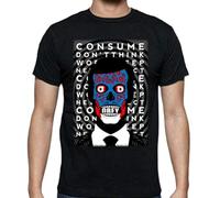 IKOKO Consume They Live Horror Thriller Birthday Movie Parody Unisex 100% Cotton Short-Sleeve T-Shirts Black M