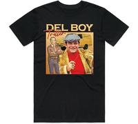 IKOKO Del Boy Trotter Homage Funny 90'S Rodney Fools Horses TV Show Gift Unisex 100% Cotton Short-Sleeve T-Shirts Black XL
