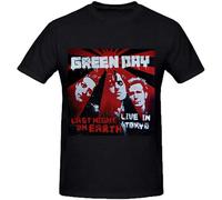 IKOKO Green Day Last Night on Earth Live in Tokyo Unisex 100% Cotton Short-Sleeve T-Shirts Black S